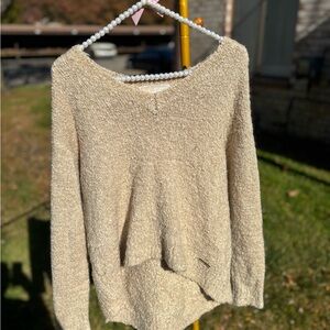 Michael Kors Cream V-Neck Sweater